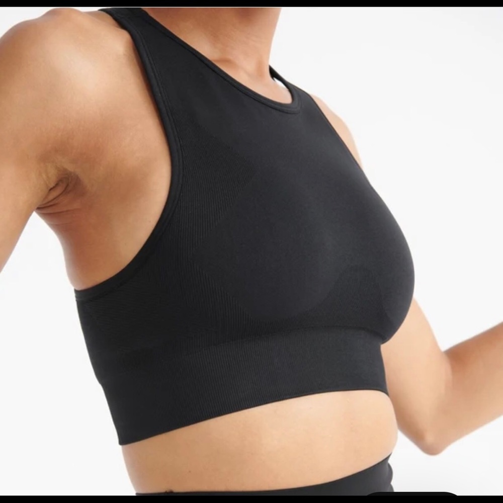 Good to Go High Neck Seamless Bra (black, S) NWT